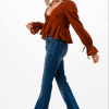 MEDIUM WASH FLARE MIDRISE JEANS - Image 3