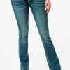 CROSS EMBELLISHED BOOTCUT JEANS - Image 4