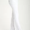 FLU DE LEE MID RISE EMBELLISHED WHITE BOOTCUT JEANS - Image 5