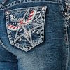AMERICANA STAR MID RISE DENIM SHORTS - Image 2